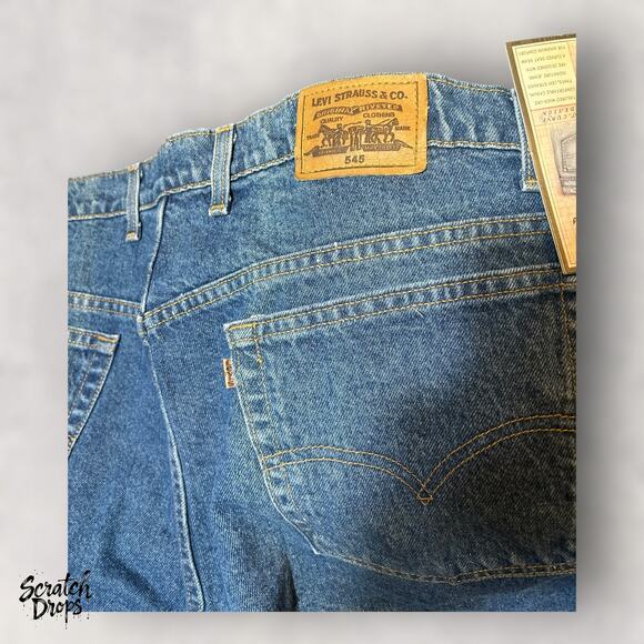 Vintage Levi's Strauss Signature 545 Mens Shorts NWT Deadstock W54 L32 Loose Fit - Picture 4 of 6